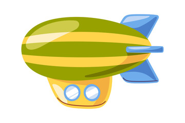 Blimp flying travel transport cartoon © wooster