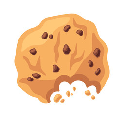 Eaten biscuit pastry piece cartoon