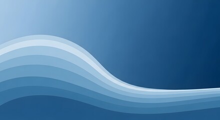 Abstract flowing blue wave pattern with gradient background