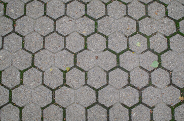 hexagonal tiles on the street