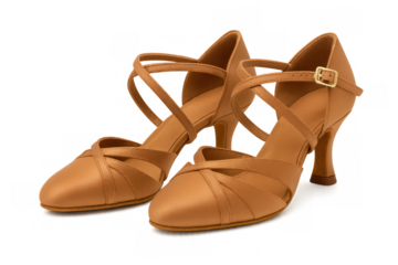 Elegant stiletto heels highlighting intricate design details, showcasing premium craftsmanship against pristine transparent background for formal events