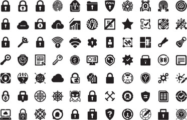 Comprehensive Business, Tech, Nature, Health & UI/UX Icon Set - Vector Symbols for Diverse Projects