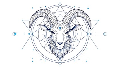 Mystical ram head design