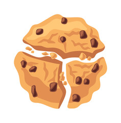 Cookies divided into three parts