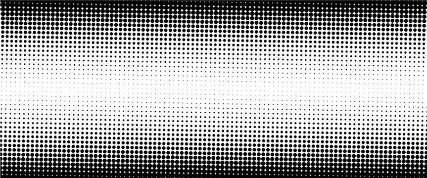 Grunge halftone gradient background. Faded grit noise texture. White and black sand wallpaper. Retro pixelated backdrop. Anime or manga style comic overlay. Vector graphic design textured template