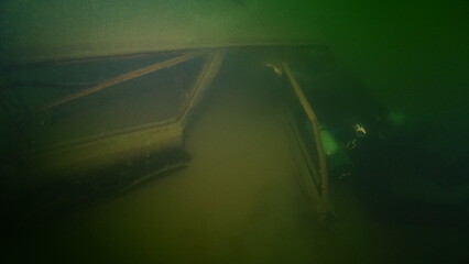 Scuba diving in the lake