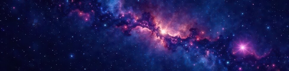 Galaxy background with multiple stars in a dark space, nebula, cosmos, starry night