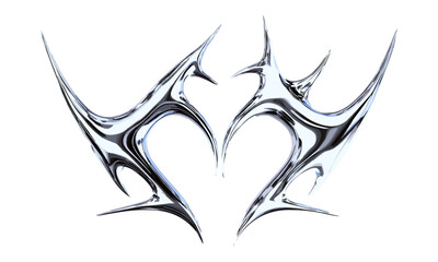 Liquid mercury flame in 3D chrome metal, Y2K style fire icon. Neo tribal cyber sigil, abstract metallic melt with modern burn form. Pastel metallic goth vintage fashion element, hallucinogenic