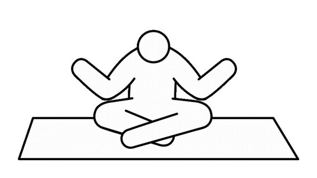 Stick man exercise graphic video footage 