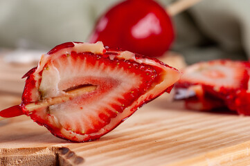 Delicious Brazilian dessert called Strawberry of Love - Morango do Amor