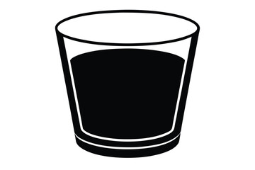 whiskey glass vector icon silhouette