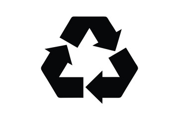 recycle symbol vector icon silhouette illustration