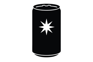 energy drink can vector icon silhouette