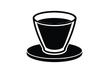 espresso shot vector icon silhouette