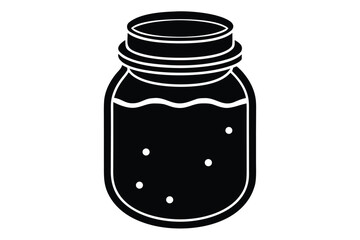 canning jar vector icon silhouette illustrations