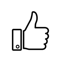 Hand giving thumbs up in vector style on a white background  