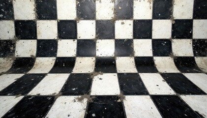 Classic black and white checkered pattern background , simple, checkered, illustration