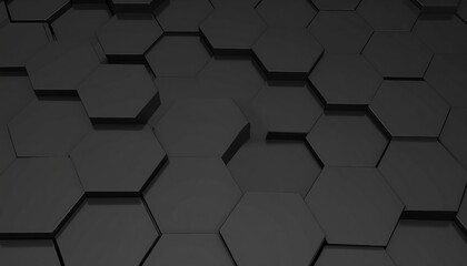 Abstract dark gray hexagon pattern