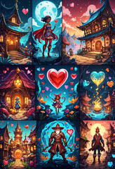 Obraz premium gameart illustration Heart icon for life