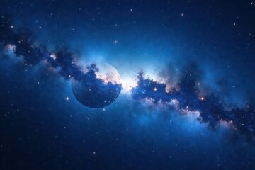 Fragmented celestial sky with broken blue hues , texture, background