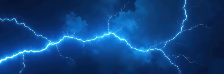 Abstract blue lightning bolt background, dynamic energy , sky, design