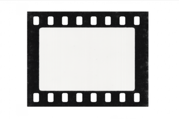 Blank film frame with transparent background is waiting to be filled with memories