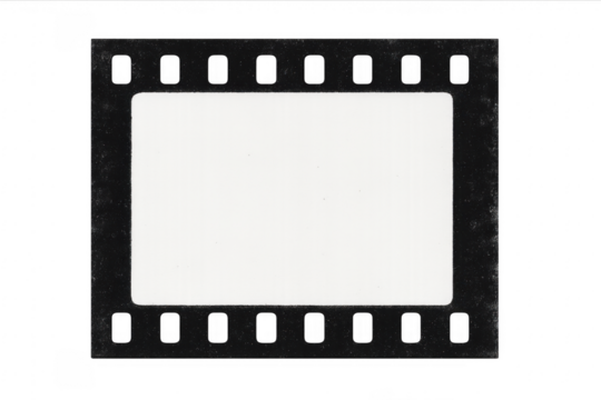 Blank film frame with transparent background is waiting to be filled with memories