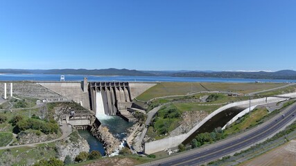 Folsom Dam during the Spring runoff