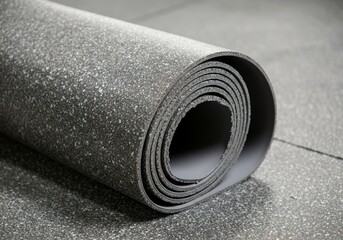 Rubber flooring roll showcasing textured surface and durable material for versatile applications