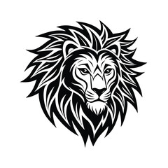 Fototapeta premium lion head logo vector design illustration.