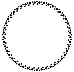 Dotted circle doodle scribble frame