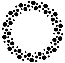 Dotted circle doodle scribble frame