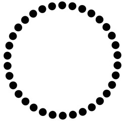 Dotted circle doodle scribble frame