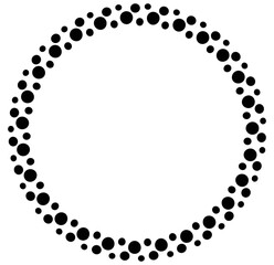 Dotted circle doodle scribble frame
