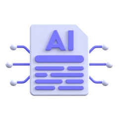 AI Text Chip Icon