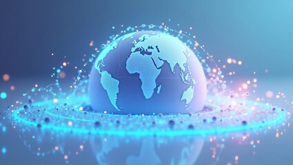 Global Network and Communication Technology Concept