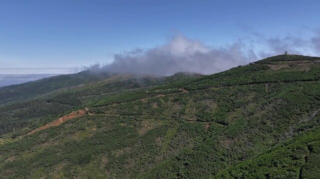 Timelapse of Clouds Rolling Over Mountain Ridges,  hyperlapse clouds rolling over mountain peaks