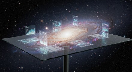 Visualization of galactic data analysis on advanced interface in deep space exploration