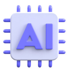 AI advanced microchip processor icon