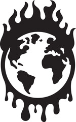 EARTH BURNING AND MELTING