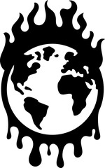EARTH BURNING AND MELTING