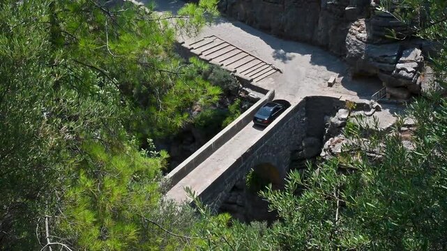 The historic Oluk Bridge, which gave its name to K&ouml;pr&uuml;l&uuml; Canyon. Beşkonak, Manavgat, Antalya
