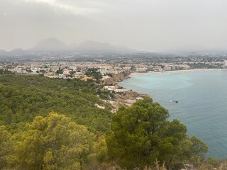 view of the city from above