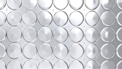 Metallic circles in grid pattern