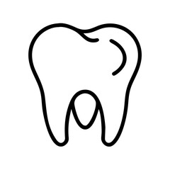 Tooth dental care dentist teeth health oral hygiene molar anatomy enamel icon outline vector