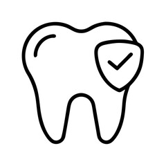 Dental health care protection tooth icon vector illustration for dentist and oral hygiene concept