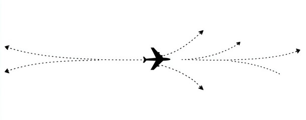 Plane departing from a hub