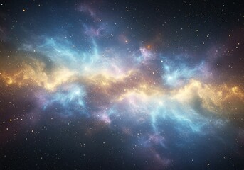 Fototapeta premium Cosmic with stardust and vibrant celestial clouds.