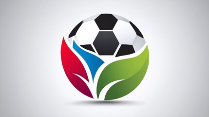 Obraz premium Eco-Friendly Football Tournament Logo Design