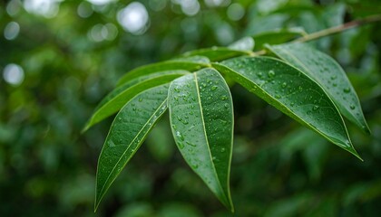 Obraz premium Close-up of wet leaves (2)